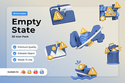 Empty State 3D Icon Pack, a Work Illustration by twinstd (Thumbnail 1 of 7)
