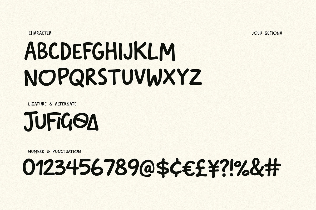 Joju Gefiona Playful Kids Branding, a Handwritten Font by Maulana Creative (Photo 6 of 7)
