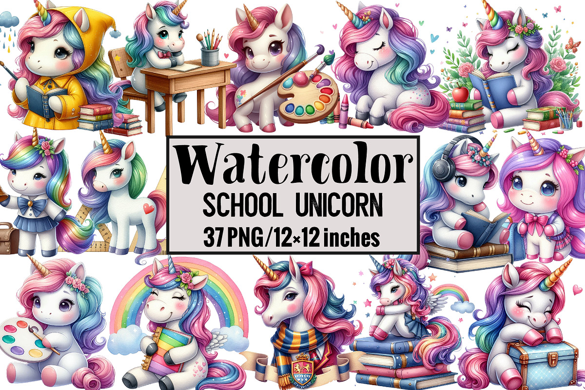 School Unicorn, an Illustration by Design Market (Photo 1 of 4)