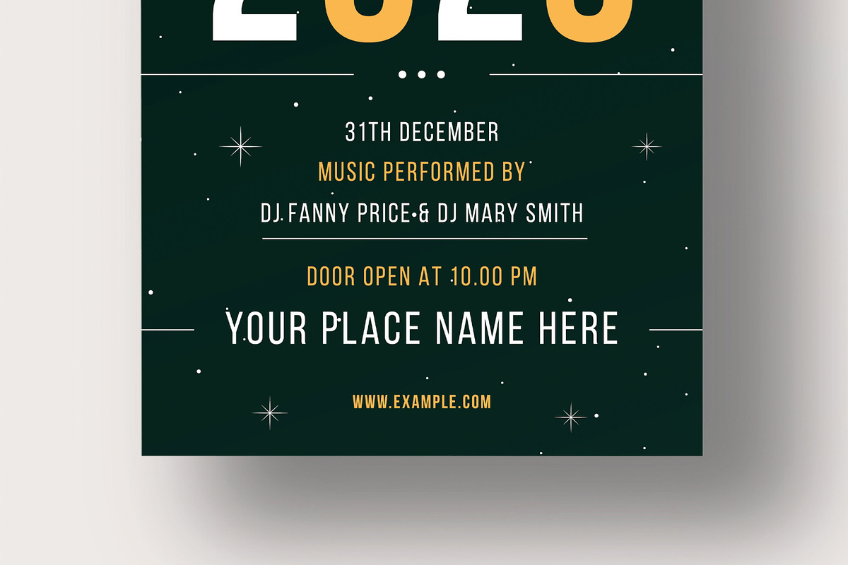 New Year Party Flyer Layout, a Flyer Template by MightyDesign (Photo 3 of 8)