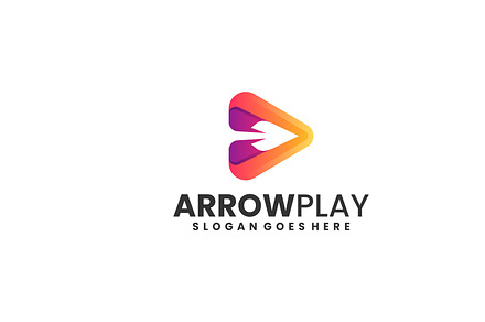 Logo Arrow Gradient Colorful Style