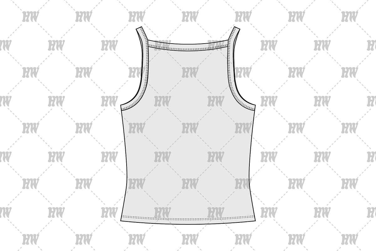 Y2K High Neck Tank Fashion Flat, a Shirt Mockup by haydenwentworth (Photo 3 of 3)
