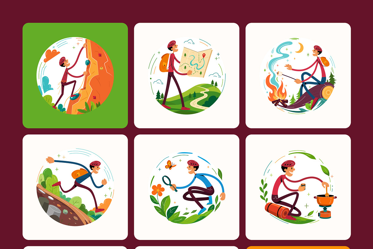 100 Holiday & Outdoor Illustrations, a Seasonal Illustration by Prosymbols (Photo 7 of 11)
