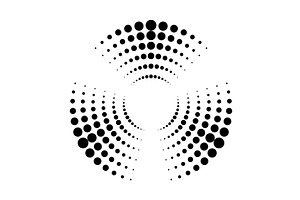 Halftone dotted speed lines, an Illustration by Things for designers