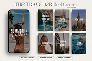 Travel Reel Covers Templates, a Social Media Template by design4social (Thumbnail 1 of 9)