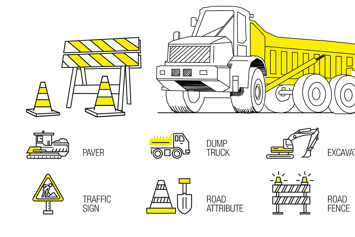 Construction machinery 20 ITEMS, a Technology Illustration by Vladimir Vihrev (Photo 13 of 20)