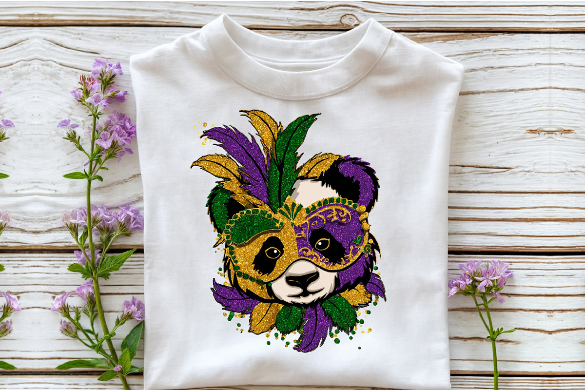 Whimsical Mardi Gras Panda Clipart, an Illustration by Sublimation Artist (Photo 6 of 6)