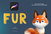FUR. Procreate brushes, a Brush Add-On by Spark Studio Brushes (Thumbnail 2 of 6)