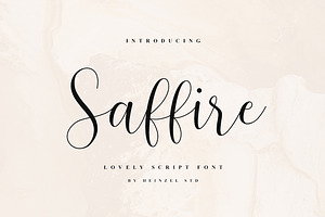 Saffire - Lovely Script Font