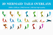 Mermaid Tail Overlays, an Object Graphic by VligCreativeStudio (Thumbnail 3 of 3)