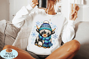 Cute Christmas Cow Png, a Seasonal Illustration by Daily.Designs (Thumbnail 4 of 5)