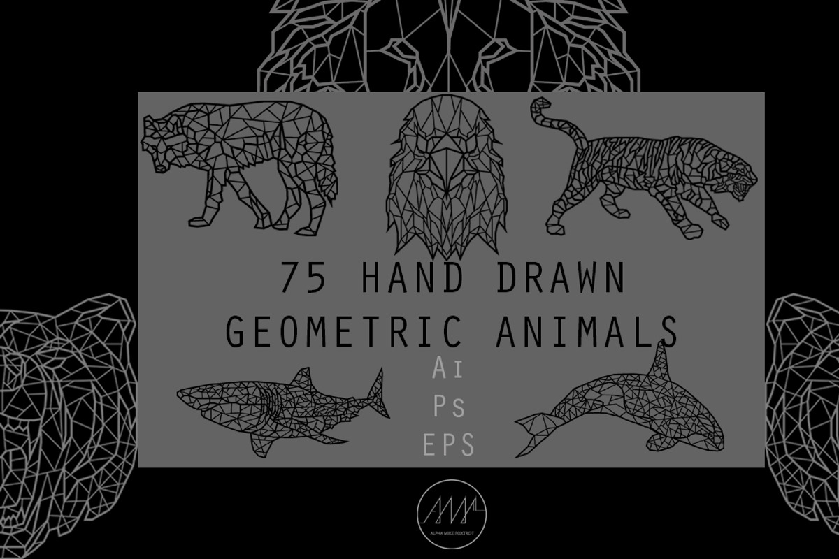 Geometric Animals Collection, an Animal Illustration by Alpha Mike Foxtrot (Photo 1 of 10)