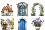 French Chateau Watercolor Clipart, an Illustration by Craft Nest (Thumbnail 3 of 6)