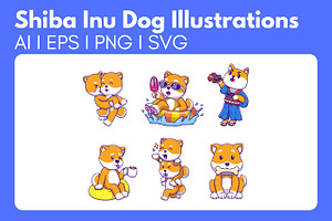 Cute Shiba Inu Dog Cartoon, an Animal Illustration by Artstorystudio