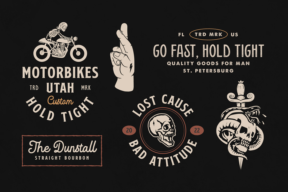 Old School Apparel Designs bundle, a Branding & Logo Template by Davide Bassu (Photo 10 of 15)