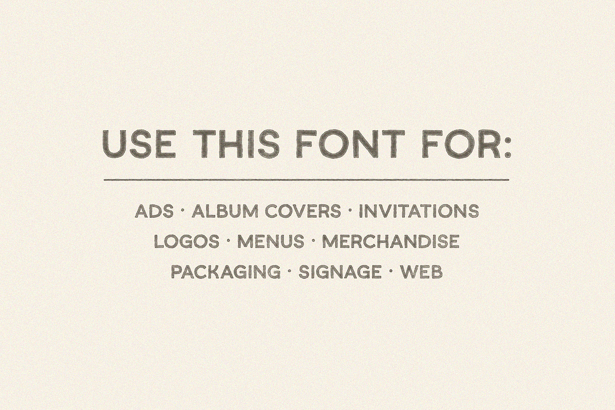 Happy Camper, a Sans Serif Font by Bruised Goods (Photo 4 of 4)