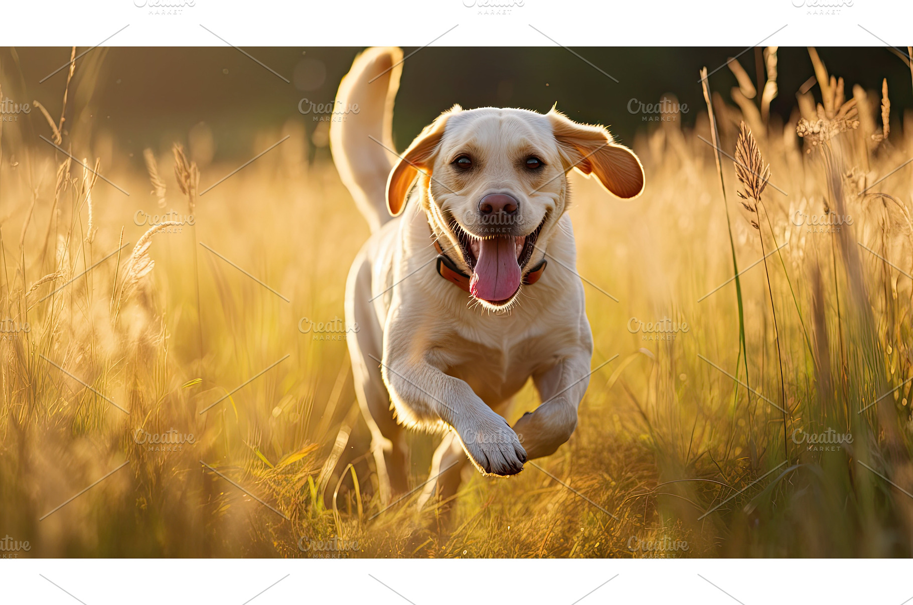 tongue yellow lab dog ai generated, an Animal Photo by pikepicture