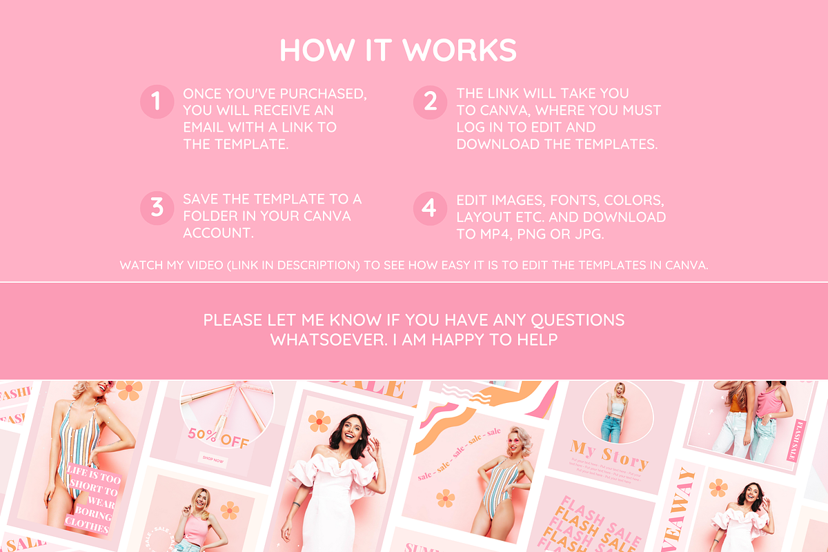 Peach Pink Instagram Templates, a Social Media Template by SunshineStudioBoutique (Photo 12 of 12)