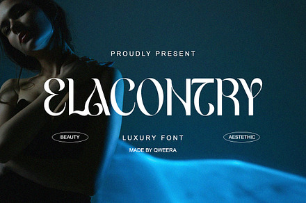 Elacontry - Modern Elegant Luxury, a Serif Font by Qweera Studio