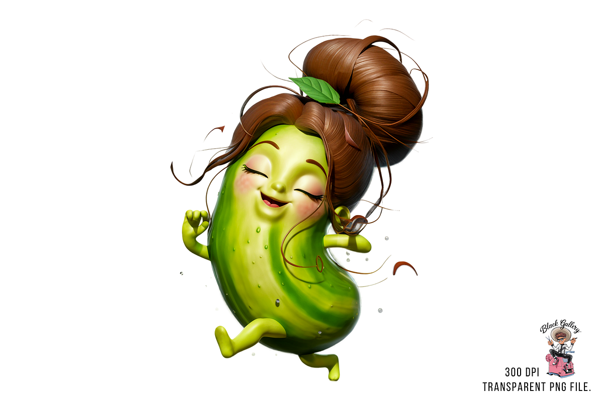 Cute Cucumber PNG Bundle, a Graphic by Clipart Bloom (Photo 5 of 11)