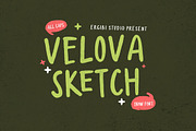 Velova Sketch - Draw Font, a Handwritten Font by ErgibiStudio (Thumbnail 1 of 10)