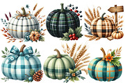 Autumn Plaid Pumpkin Sublimation, an Illustration by Designworld (Thumbnail 4 of 7)