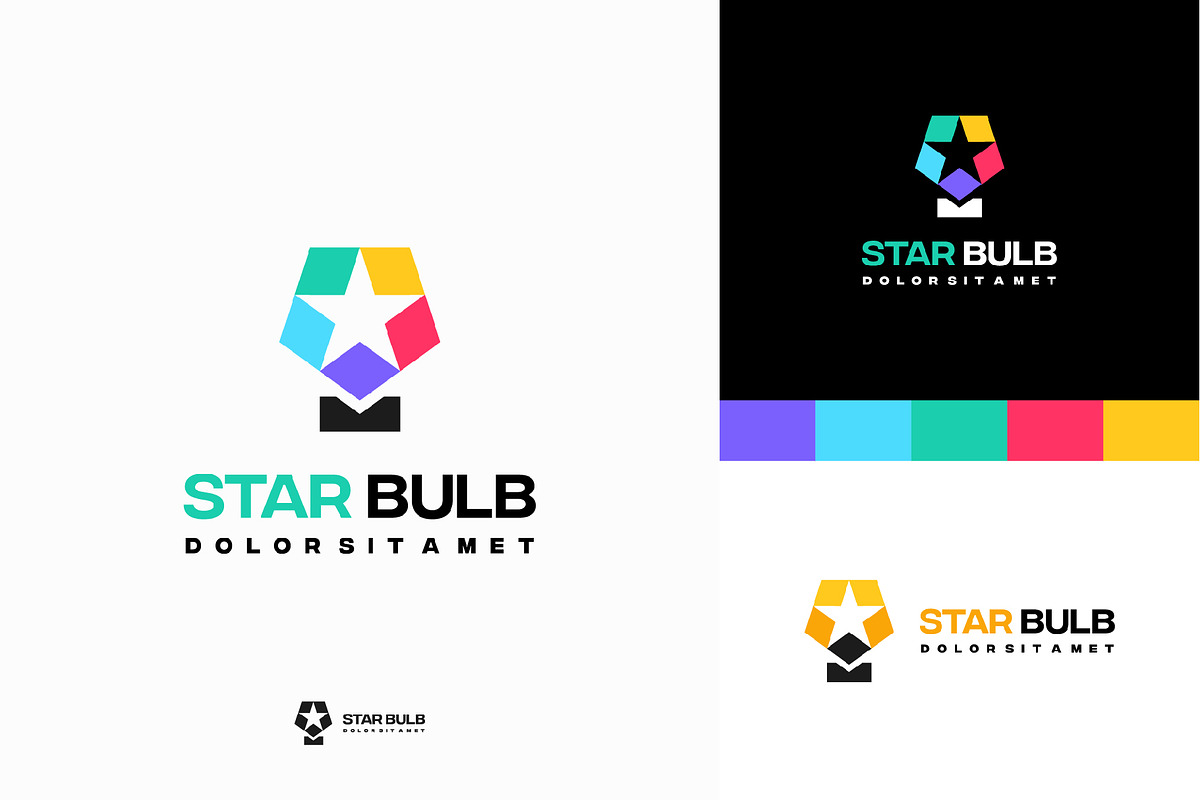 Set of Star Idea logo Template, a Branding & Logo Template by Lucky Creative (Photo 4 of 5)