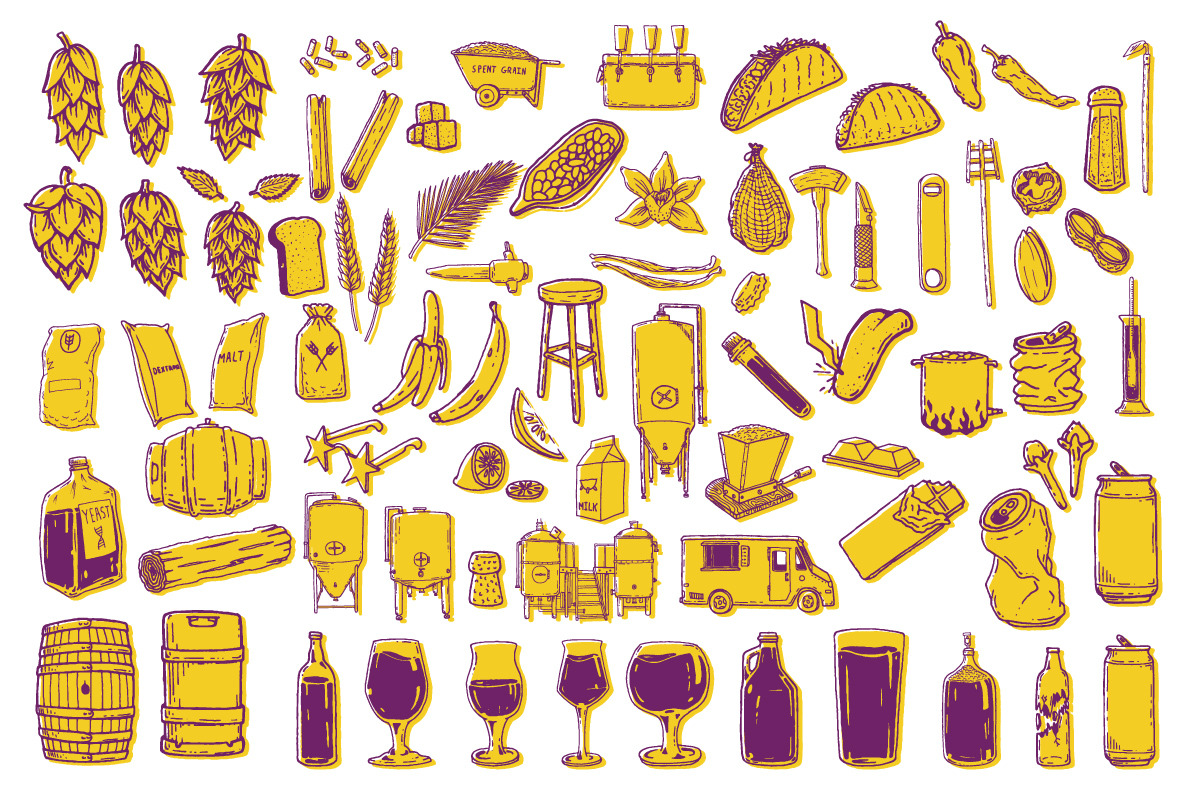 Brewer's Reserve Vector Set, a Food Illustration by Illustrated Everything (Photo 6 of 11)