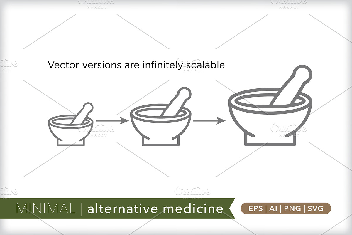 Minimal alternative medicine icons, an Outline Icon by Picture Window (Photo 5 of 5)