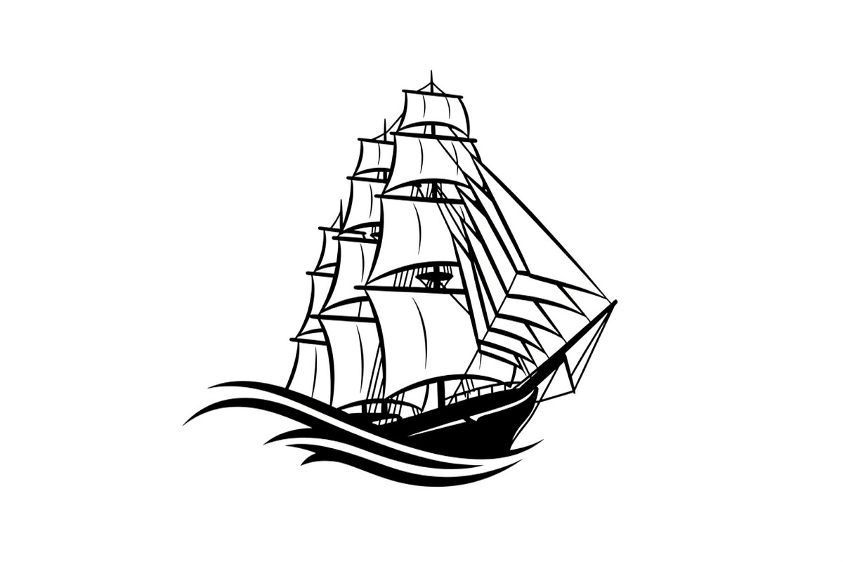 Vintage Sailing Ship SVG Bundle, an Illustration by Designs_River (Photo 23 of 31)