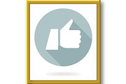 Fine Vector Flat Icon With Thumb Up, an Outline Icon by FineArtStudio (Thumbnail 3 of 3)
