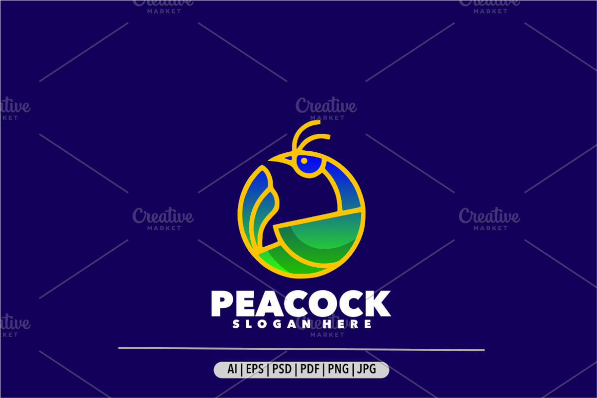 Peacock gradient colorful logo, a Branding & Logo Template by Bayuktx