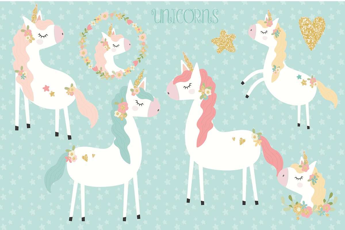 Sparkly Unicorns, an Illustration by Poppymoondesign (Photo 2 of 5)