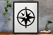 Compass Silhouette SVG, a Technology Illustration by newminddesign (Thumbnail 3 of 5)