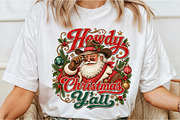 Howdy Christmas Y'all Santa PNG, a Seasonal Illustration by Canvas Craft (Thumbnail 3 of 6)