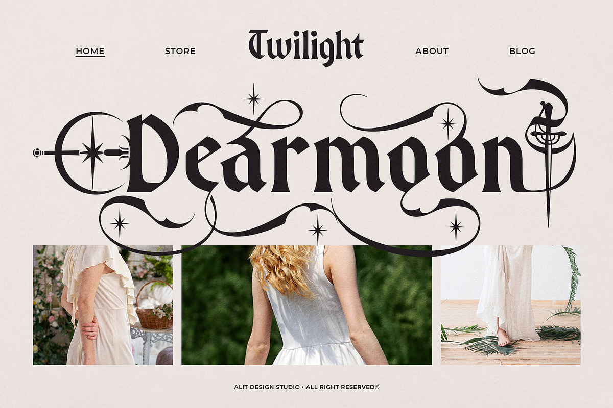 Dreamhour Typeface, a Blackletter Font by alit design (Photo 5 of 20)