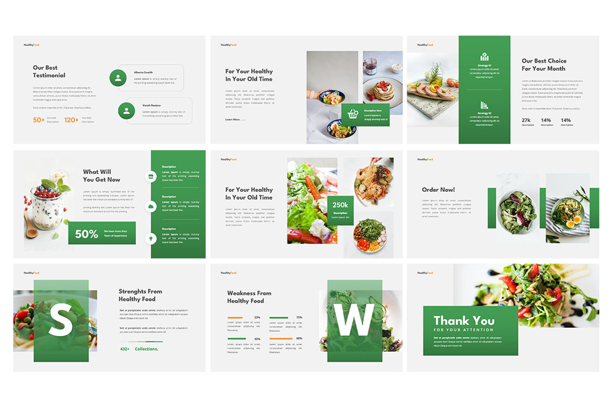 Healthy Food - Presentation Template, a Presentation Template by Haidezign (Photo 4 of 4)