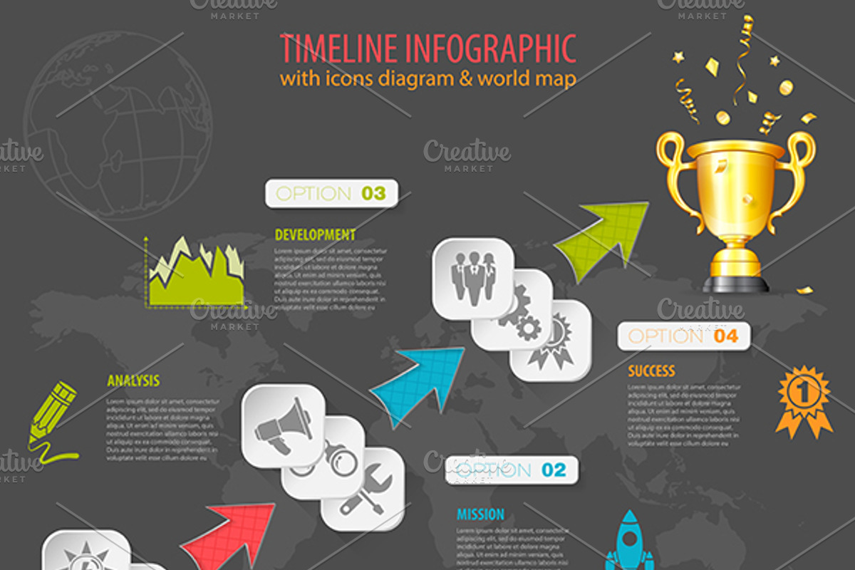 Business Timeline Infographics, a Technology Illustration by TAlex (Photo 2 of 6)