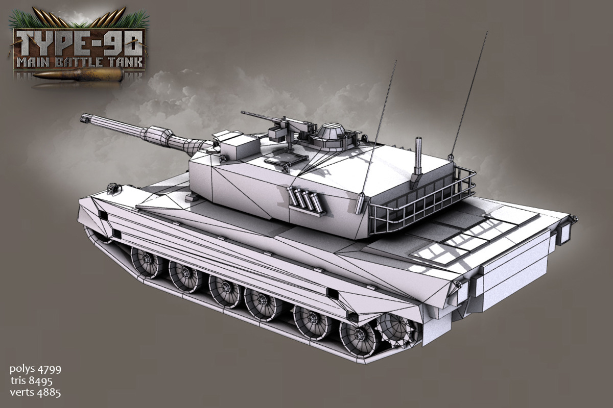 Type-90 Main Battle Tank, a Cars & Vehicle 3D Model by Beatheart Creative Studio (Photo 10 of 14)