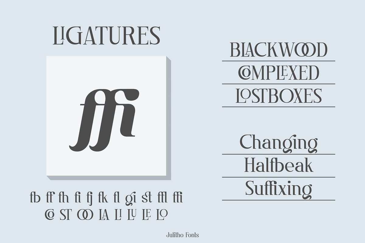 Julitho Fonts Family, a Serif Font by Asenbayu (Photo 9 of 13)