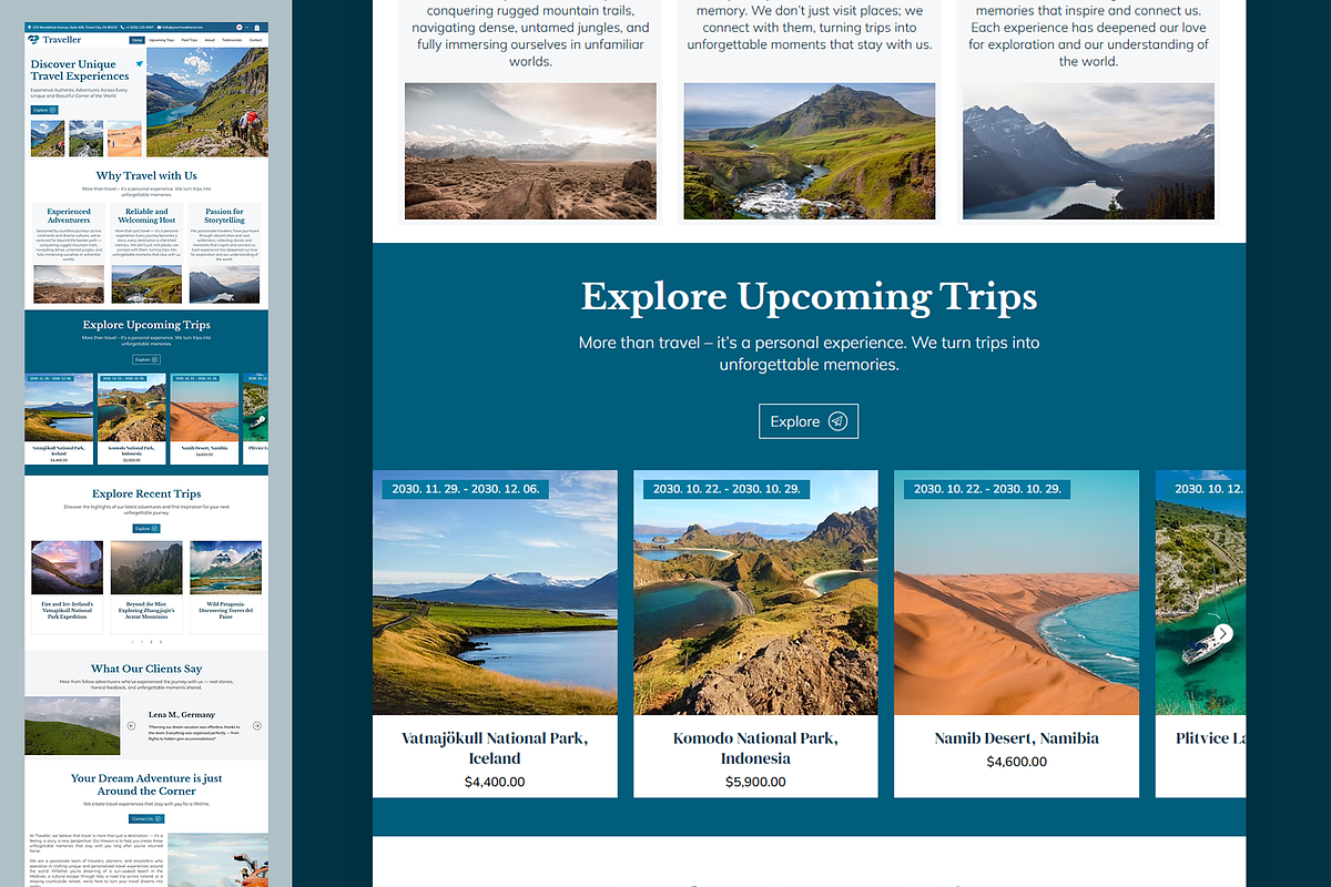 Travel Agency / Blog Website preview 6