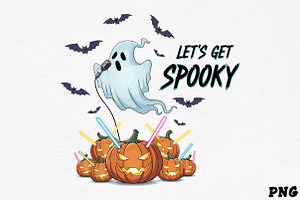 Let's Get Spooky Ghost Party SVG, an Illustration by CrexoraLab