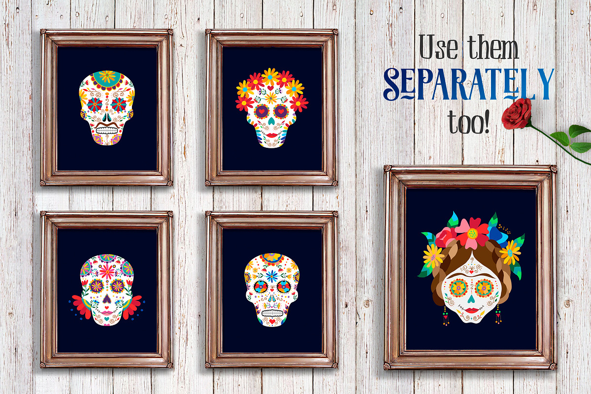Day of the Dead - Skull Collection, a Graphic by Cienpies Design (Photo 5 of 7)