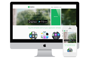 AppName - App Website HTML Template