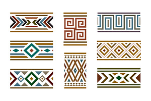 Pattern Ethnic Geometric Border, a Pattern Graphic by Saba Vector