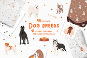 Cute Dog breeds. Vector collection, an Animal Illustration by BrillCreateArt (Thumbnail 1 of 6)