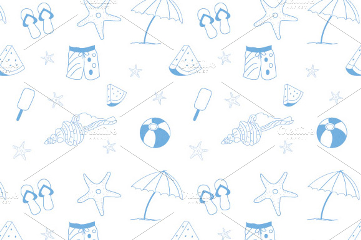 Summer Backgrounds & Patterns preview 5