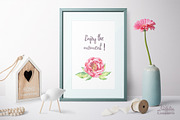 Watercolor Peonies set, a Decorative Illustration by BrushArtDesigns (Thumbnail 9 of 9)