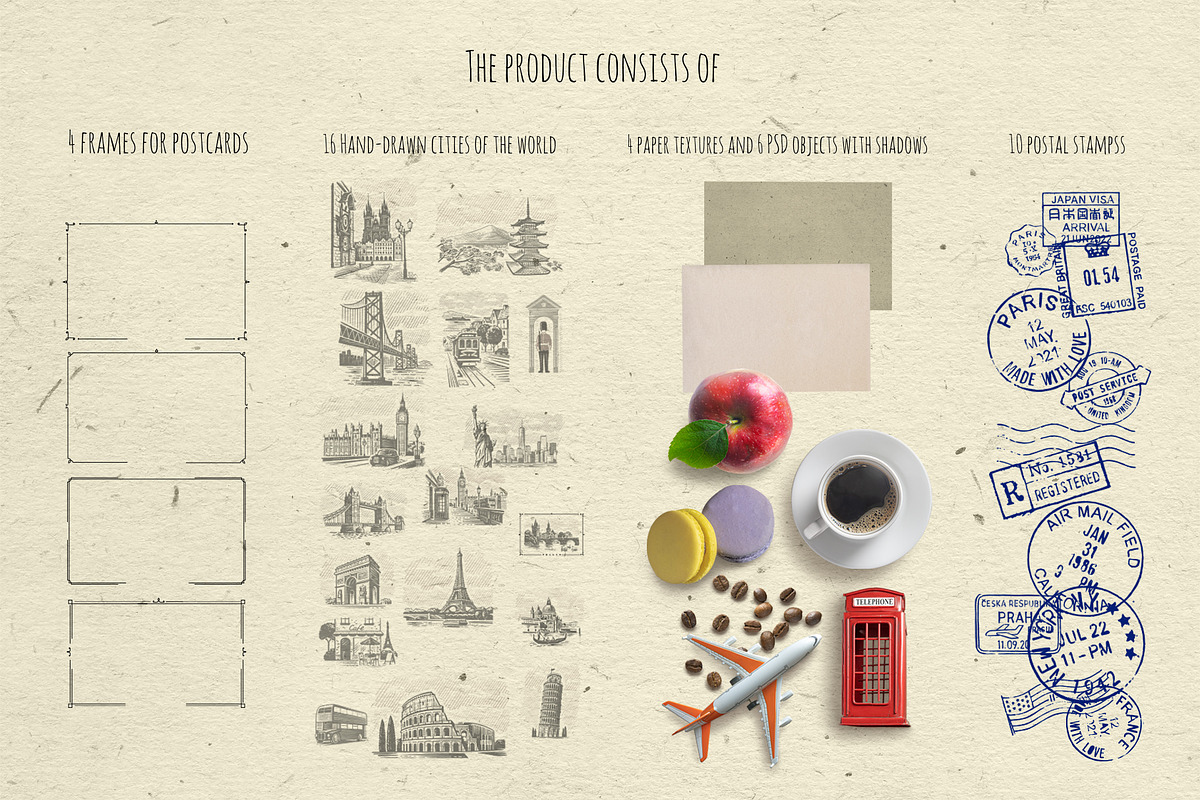 Vintage travel vector set., an Illustration by bioraven (Photo 10 of 12)