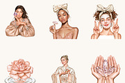 Self Care Women Spa Relaxation, a Person Illustration by BusyDaydesign (Thumbnail 3 of 9)
